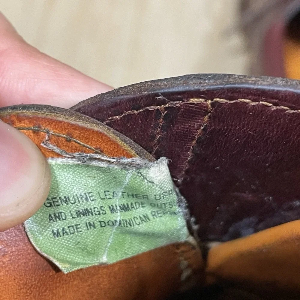 Vtg Timberland Classic Leather Blucher Brown 3 Eye Lug Sole Shoes Mens 10 32026